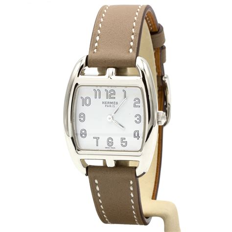 hermes cape cod tonneau ladies quartz watch|Cape Cod watch, Large model, 37 mm .